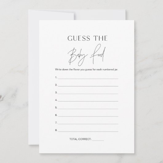 HARLOW Raad de Kaart van het Baby Baby shower (Voorkant)