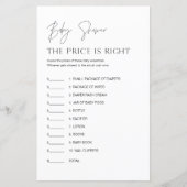 HARLOW Raad de prijs Baby shower spel (Voorkant)