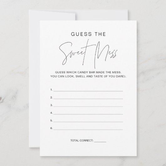 HARLOW raad de Sweet Mess Kaart (Voorkant)