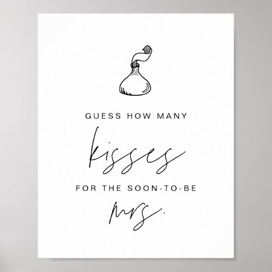 HARLOW raden hoeveel kussen Vrijgezellenfeest spel Poster (Voorkant)