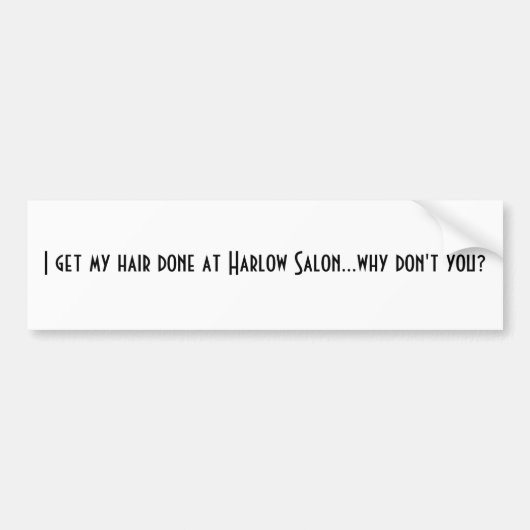 Harlow Salon Bumpersticker (Voorkant)