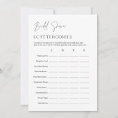 HARLOW Scattergories Vrijgezellenfeest Game Kaart (Voorkant)