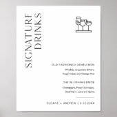 HARLOW Signature Dranken Huwelijk Bord Poster (Voorkant)