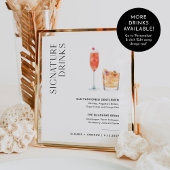 HARLOW Signature Drink Wedding Sign Poster