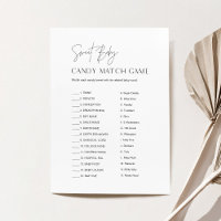 HARLOW Sweet Baby shower Snoep Game Kaart