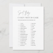 HARLOW Sweet Baby shower Snoep Game Kaart (Voorkant)