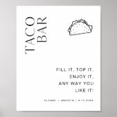 HARLOW Taco Bar Weddenschap Poster (Voorkant)