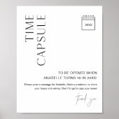 HARLOW Time Capsule Baby shower Sign Poster (Voorkant)