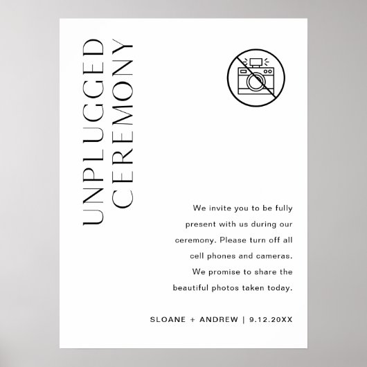 HARLOW Unplugged Ceremony Wedding 18x24 Poster (Voorkant)