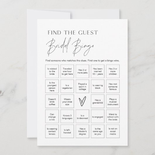 HARLOW Vind het Game van het Bingo van het Vrijgez Kaart (Voorkant)