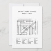 HARLOW Vrijgezellenfeest Word Search Game Kaart (Achterkant)