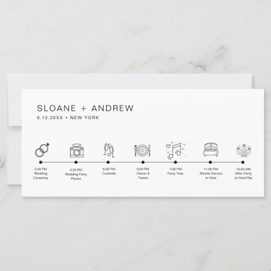 HARLOW Weddenschap tijdlijn en welkomstbrief 9x4 (Voorkant)