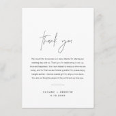 HARLOW Wedding Dank u wel Letter Napkin Note Kaart (Voorkant)