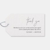 HARLOW Wedding Favor Label, Vrijgezellenfeest Hart Cadeaulabel (Achterkant Horizontaal)