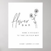 HARLOW Wedding Flower Bar 18x24 schuimbord Poster (Voorkant)