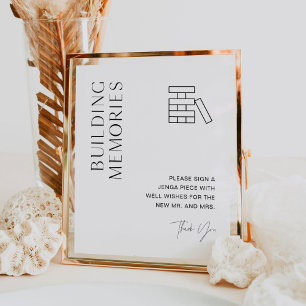 HARLOW Wedding Jenga Guest Book Sign Poster