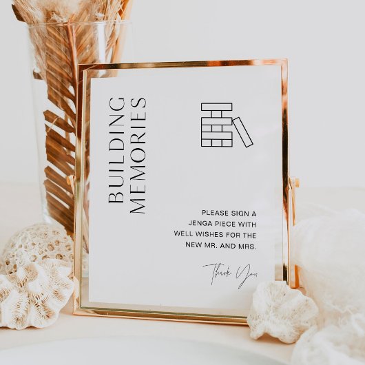 HARLOW Wedding Jenga Guest Book Sign Poster