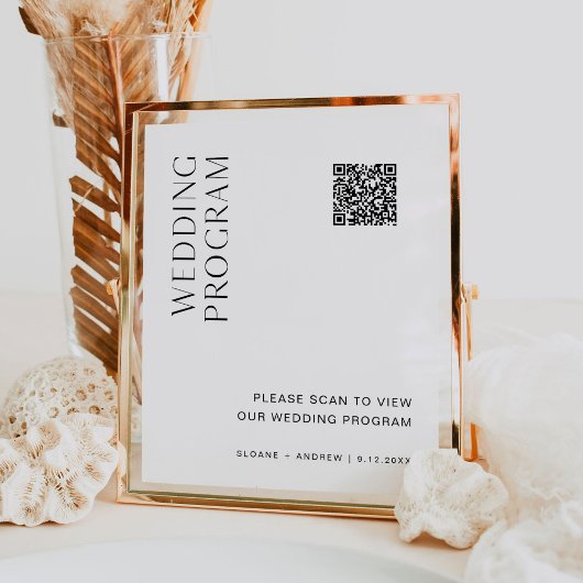 HARLOW Wedding Program QR Code Weddenschap Poster