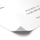 HARLOW Wedding Program QR Code Weddenschap Poster (Hoek)