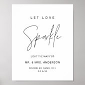 HARLOW Wedding Sparkler Send Off Sign Poster (Voorkant)