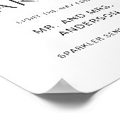 HARLOW Wedding Sparkler Send Off Sign Poster (Hoek)