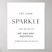 HARLOW Wedding Sparkler Send Off Sign Poster (Voorkant)