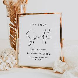 HARLOW Wedding Sparkler Send Off Sign Poster