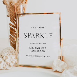 HARLOW Wedding Sparkler Send Off Sign Poster