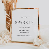 HARLOW Wedding Sparkler Send Off Sign Poster