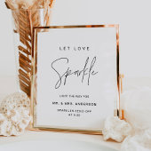 HARLOW Wedding Sparkler Send Off Sign Poster