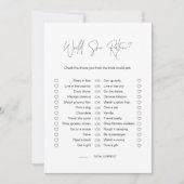 HARLOW zou ze liever Vrijgezellenfeest game Kaart  (Voorkant)