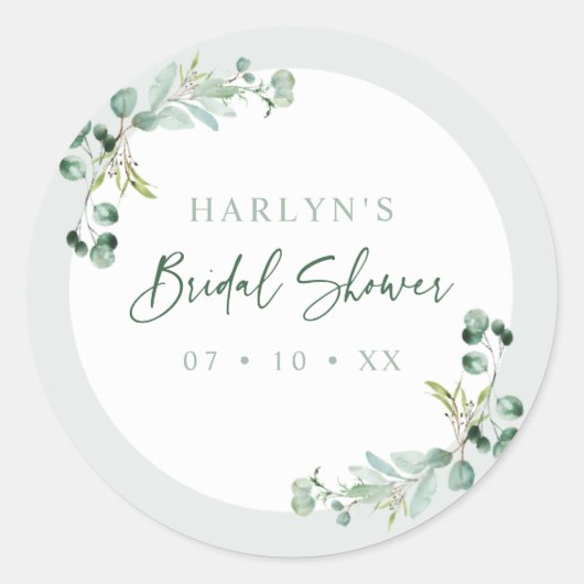 HARLYN Eucalyptus Vrijgezellenfeest Favor Sticker (Voorkant)