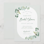 HARLYN Eucalyptus Vrijgezellenfeest Party Invitati Kaart (Voorkant / Achterkant)