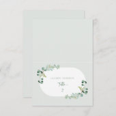 HARLYN Plaats Kaart Eucalyptus Vrijgezellenfeest D (Voorkant / Achterkant)