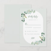 HARLYN RSVP Eucalyptus Vrijgezellenfeest Reply Kaa Kaart (Voorkant / Achterkant)