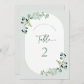 HARLYN Tafelnummer Eucalyptus Vrijgezellenfeest Ka (Voorkant / Achterkant)