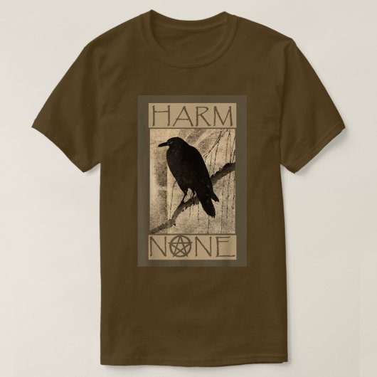 Harm Geen WiccanPagan Design T-shirt (Design voorkant)