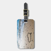 Harm in zand bagagelabel (Voorkant verticaal)