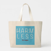 Harm Less - Go Vegan (lichte versie) Grote Tote Bag (Achterkant)