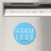 Harm Less - Go Vegan (lichte versie) Magneet (Insitu (Vaatwasser))
