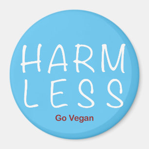 Harm Less - Go Vegan (lichte versie) Magneet
