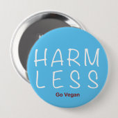Harm Less - Go Vegan (lichte versie) Ronde Button 4,0 Cm (Voorkant /achterkant)