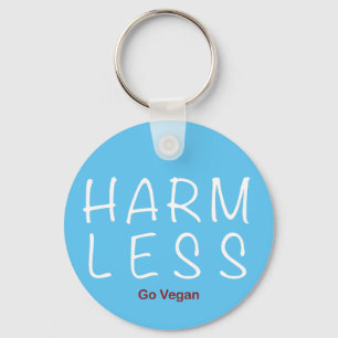 Harm Less - Go Vegan (lichte versie) Sleutelhanger