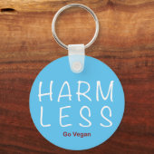 Harm Less - Go Vegan (lichte versie) Sleutelhanger (Voorkant)