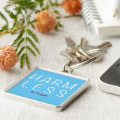Harm Less - Go Vegan (lichte versie) Sleutelhanger (Zijkant)