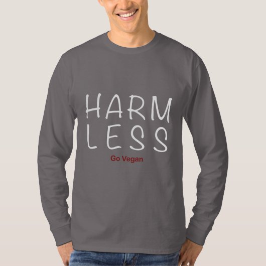 Harm Less - Go Vegan (lichte versie) T-shirt (Voorkant)