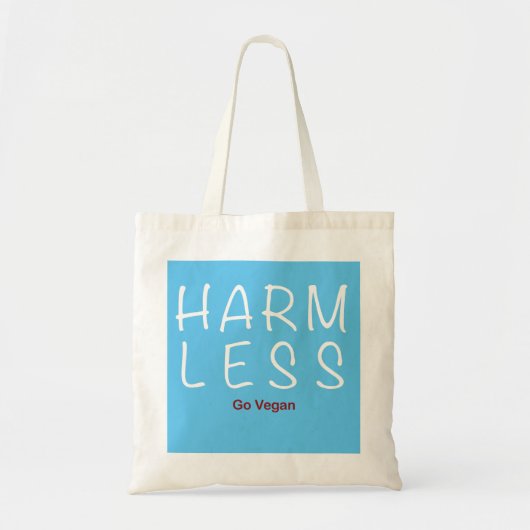 Harm Less - Go Vegan (lichte versie) Tote Bag (Voorkant)