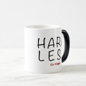 Harm Less - Go Vegan Magische Mok (Voorkant rechts)