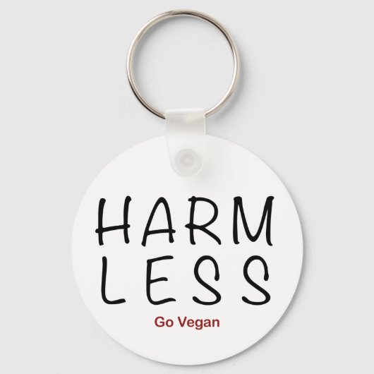 Harm Less - Go Vegan Sleutelhanger (Voorkant)