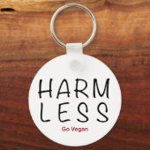 Harm Less - Go Vegan Sleutelhanger (Voorkant)